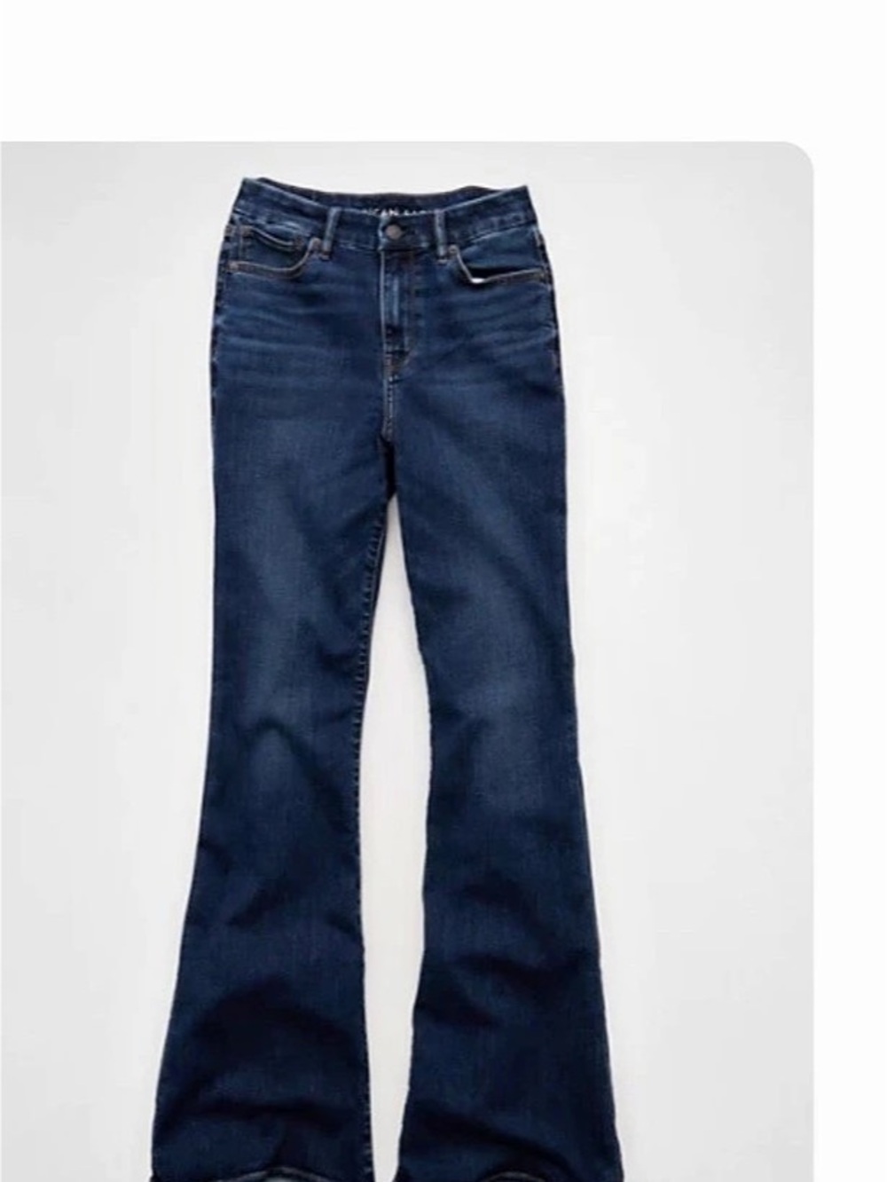 American Eagle AE Super High-Waisted Flare Jean Women's Flare Jeans in Blue NWOT